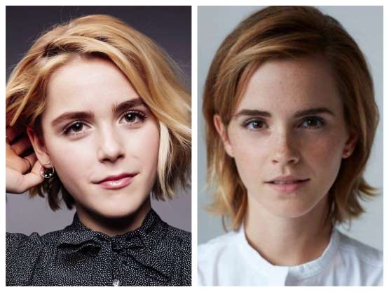 Actress Kiernan Shipka and Emma Watson headshot